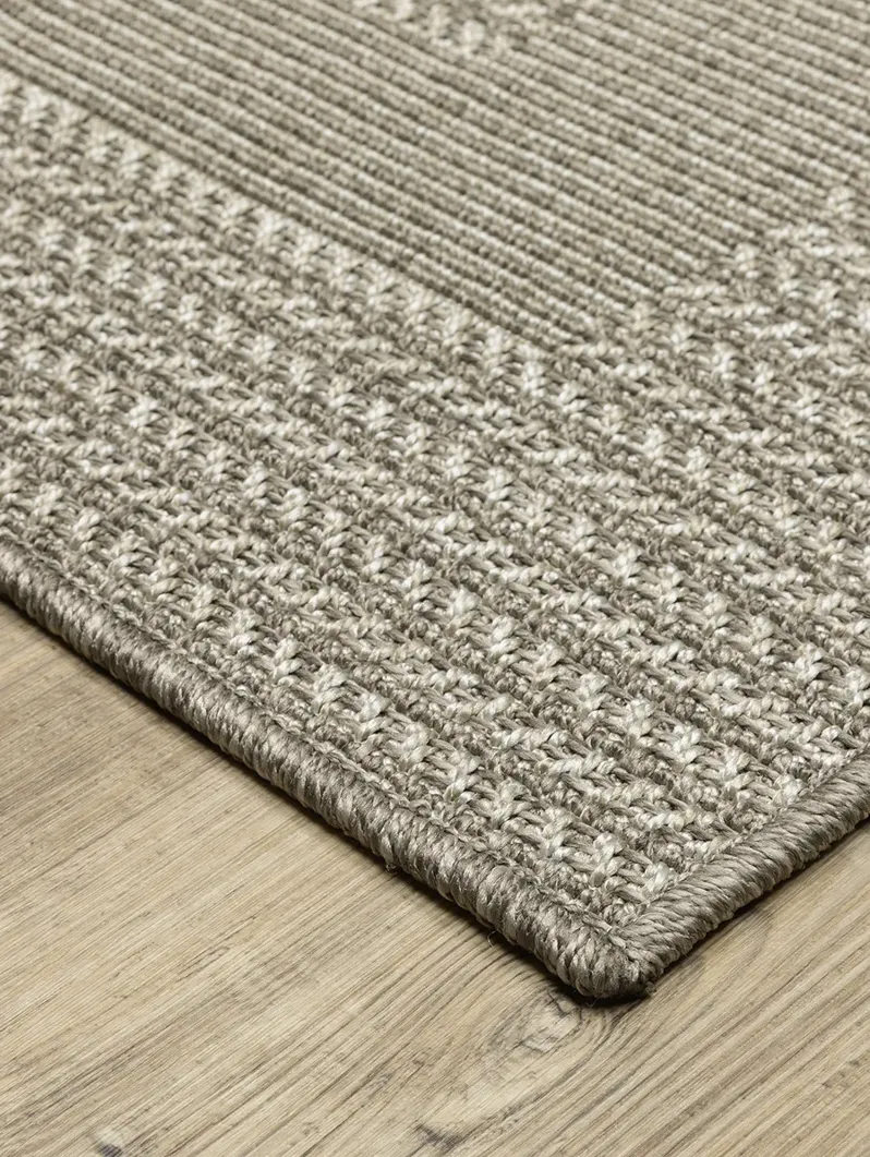 Caicos 6'7" x 9'2" Grey Rug