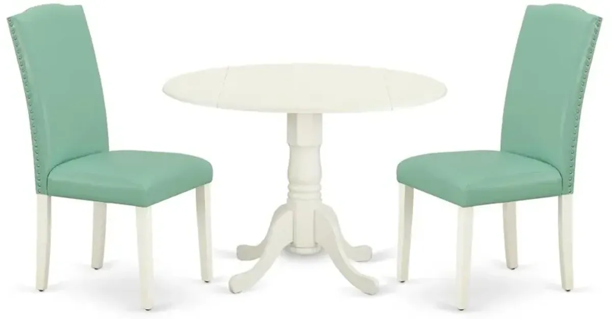 Dining Room Set Linen White, DLEN3-LWH-57