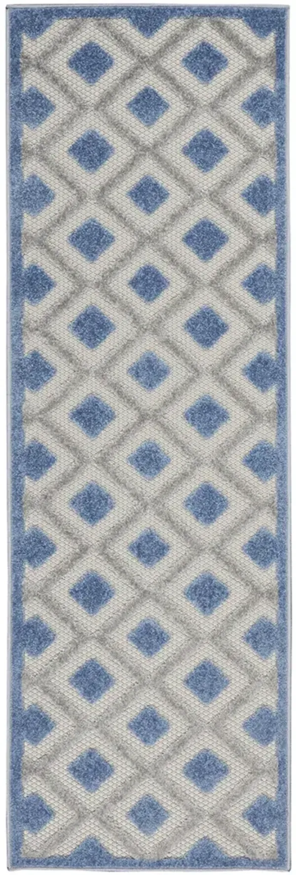Aloha ALH26 Blue/Gray 2'3" x 8' Rug
