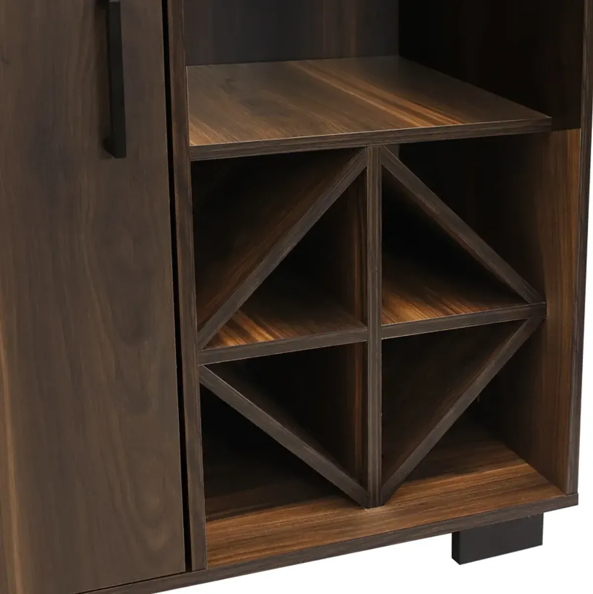 Sunnydaze Lavina Wine Cabinet with Glass and Bottle Storage Shelves