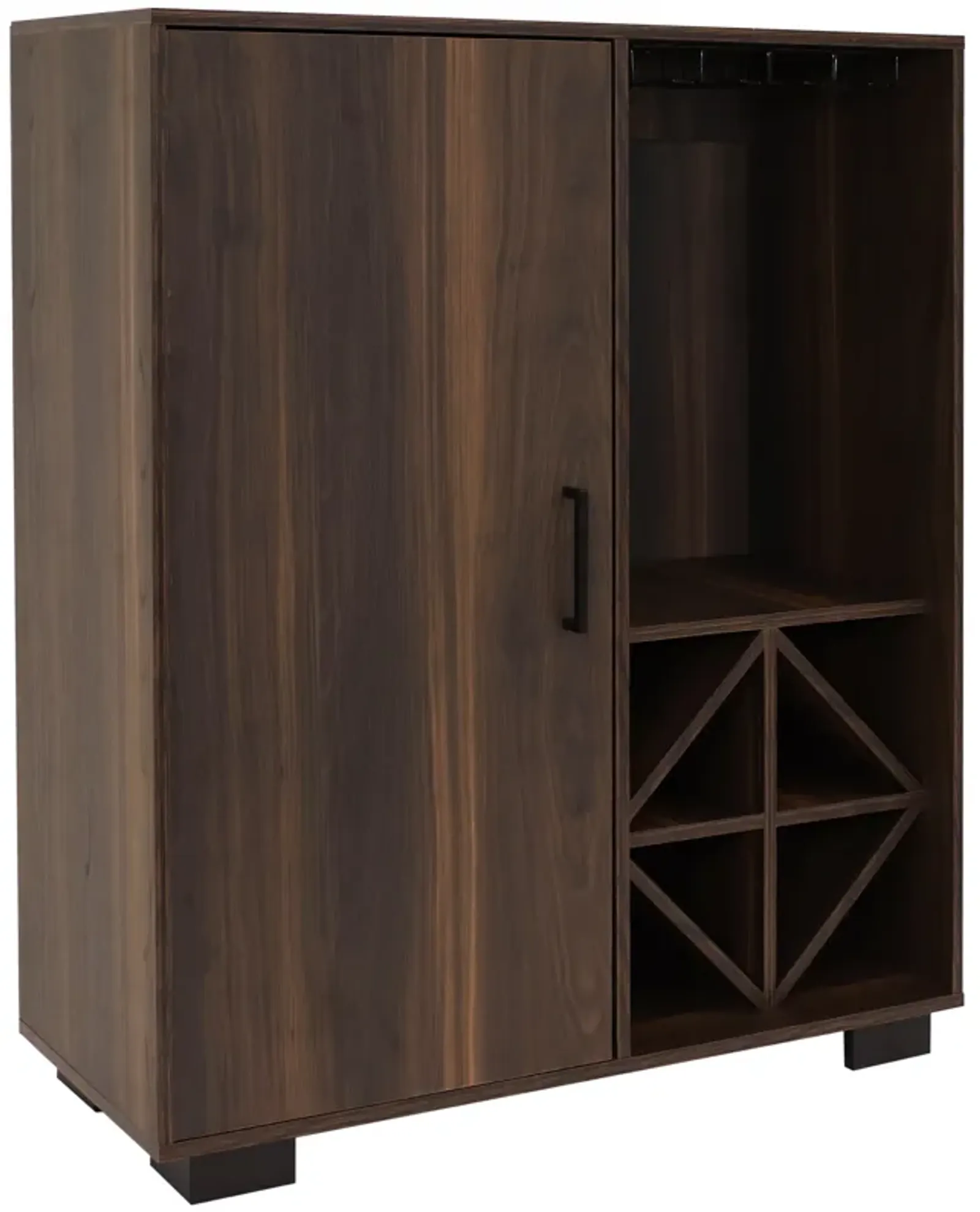 Sunnydaze Lavina Wine Cabinet with Glass and Bottle Storage Shelves