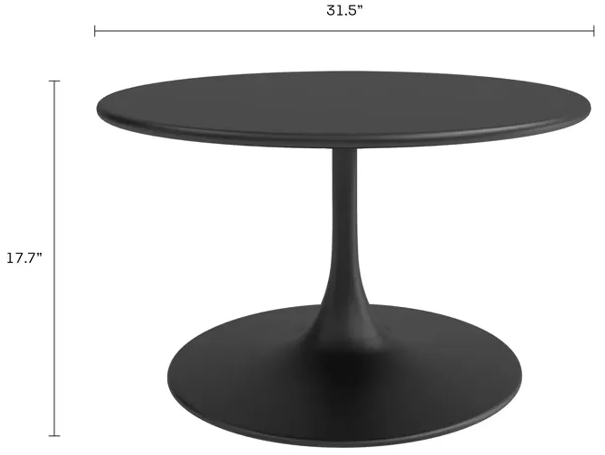 KURV® OUTDOOR & INDOOR ROUND 31.5" STEEL COFFEE TABLE