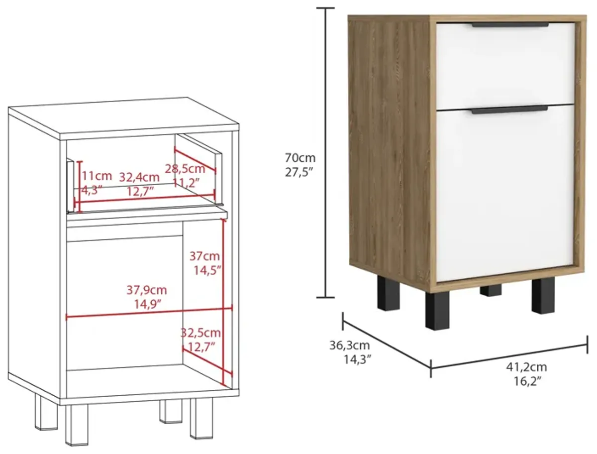 Nightstand Maryland Z, Bedroom, Pine / White