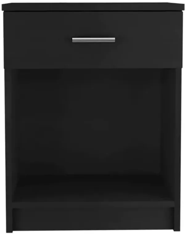 Hivvago Modern and Eco Black Bed and Bath Nightstand