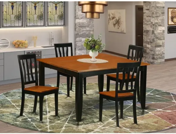5 Pc Dining room set-Dining Table and 4 Wooden Dining Chairs