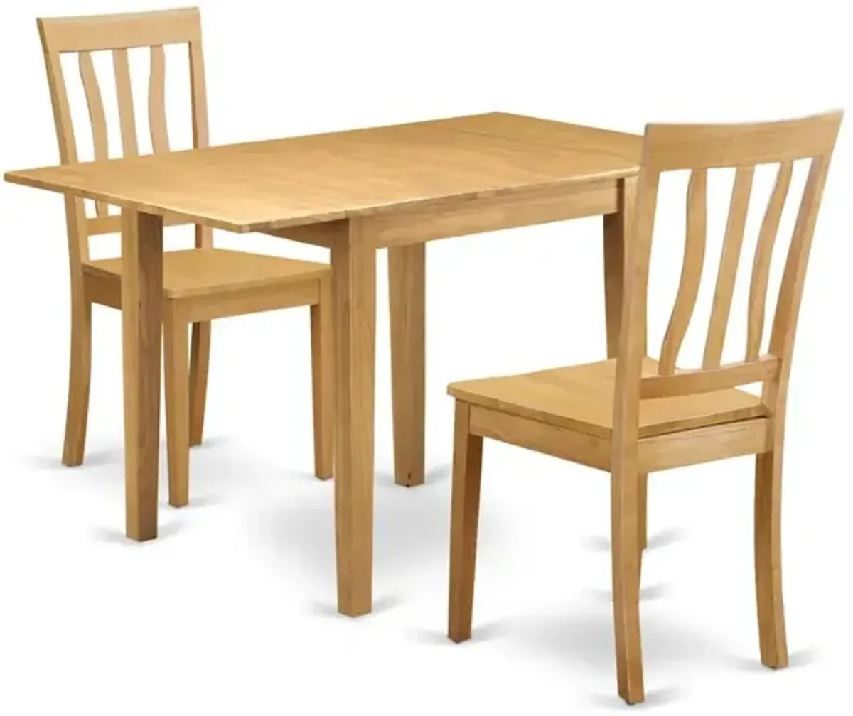 Dining Room Set Oak, NDAN3-OAK-W