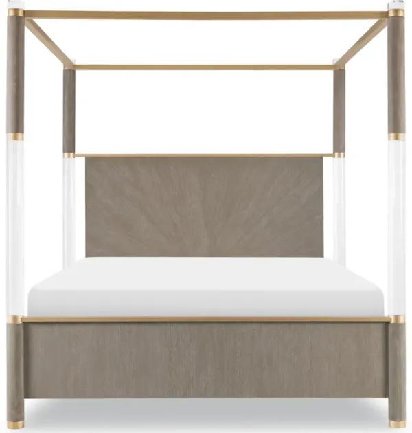 Miramar Queen Canopy Bed w/Acrylic Post