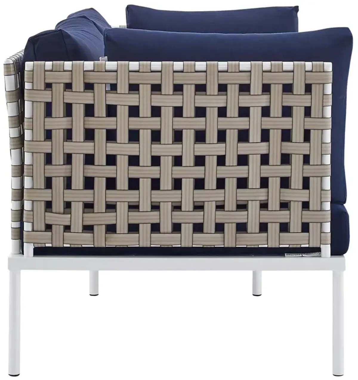 Modway - Harmony Sunbrella® Basket Weave Outdoor Patio Aluminum Loveseat