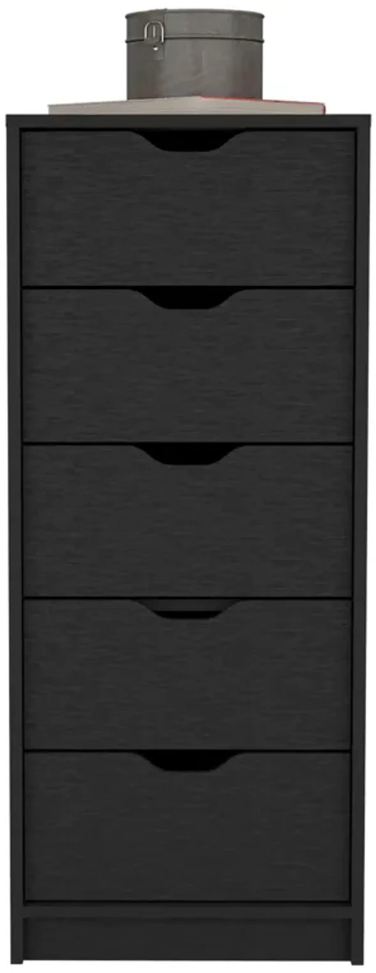 DEPOT E-SHOP Houma 5 Drawers Narrow Dresser, Slim Storage Chest of Drawers