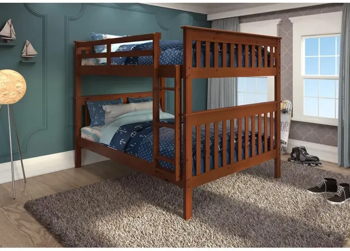 Donco Kids Mission Bunkbed Full/Full Espresso