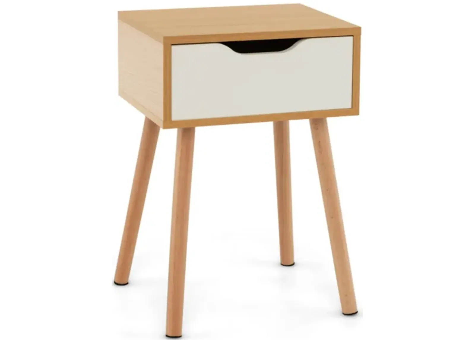 Hivvago Set of 1/2 Modern Nightstand with Storage Drawer for Bedroom Living Room