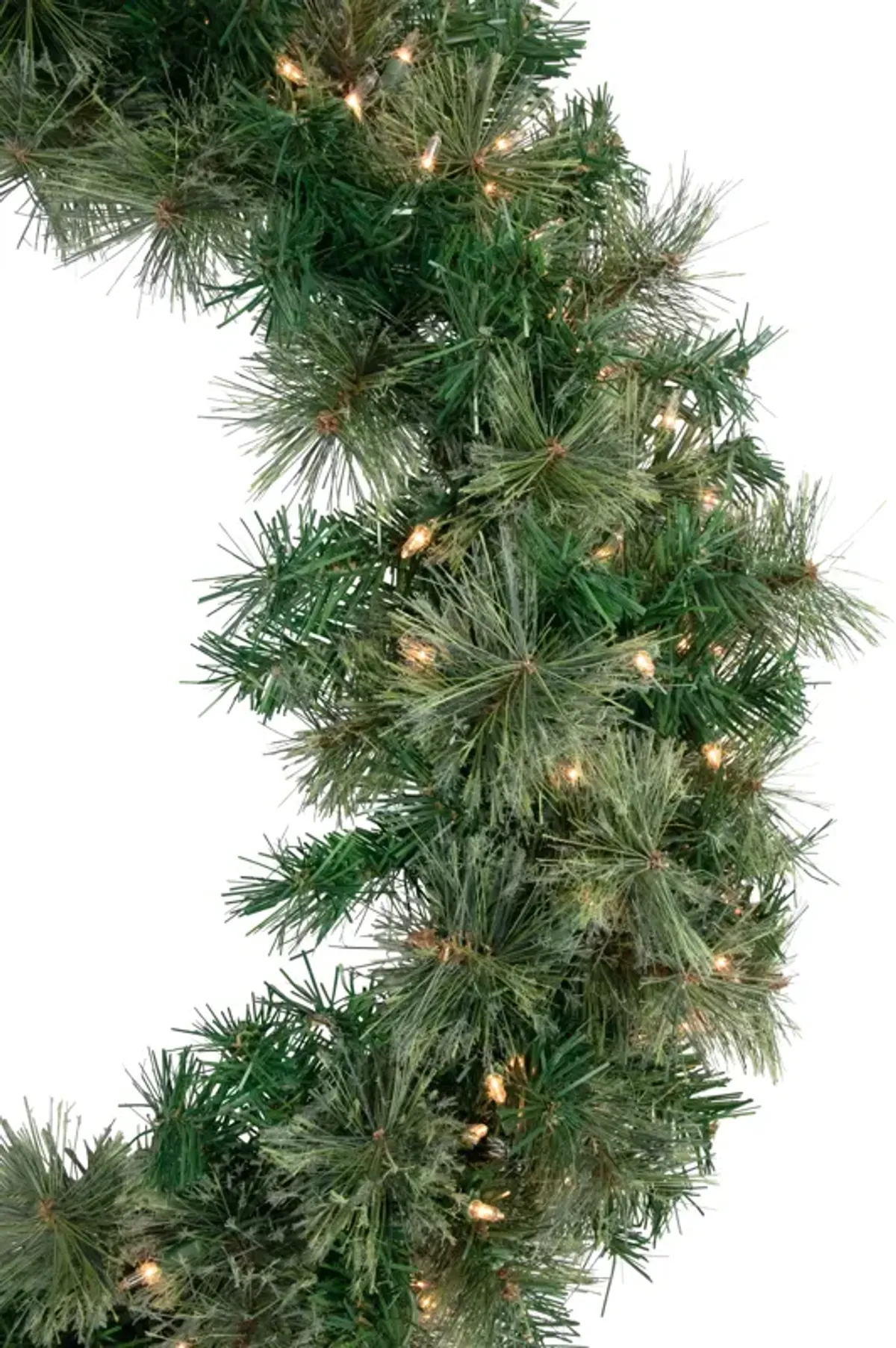 Pre-Lit Oregon Cashmere Pine Artificial Christmas Wreath  36-Inch  Clear Lights