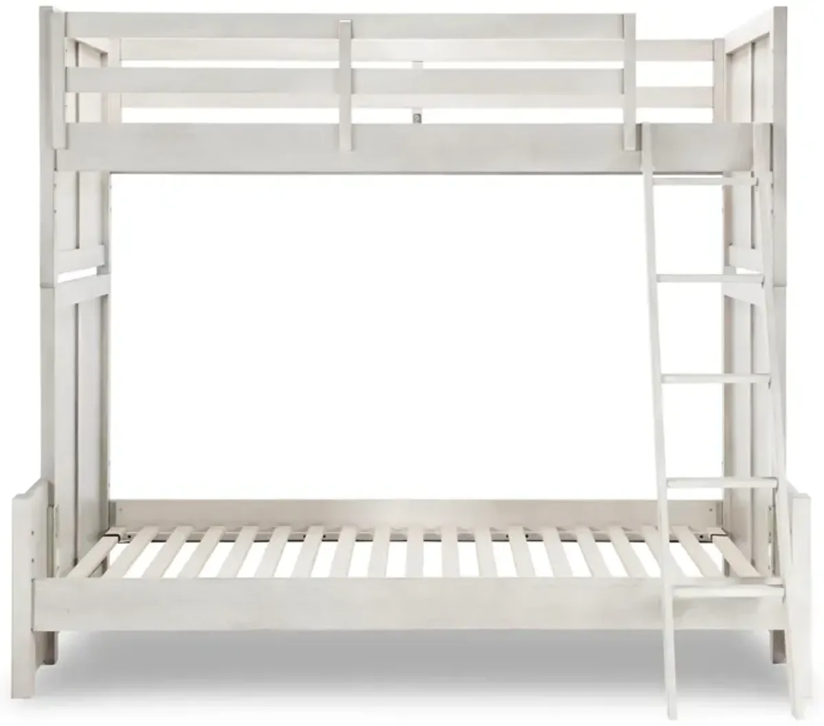 Summer Camp Twin Over Full Bunk Bed in Stone Path Gray