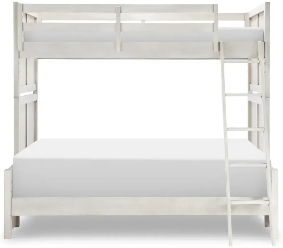 Summer Camp Twin Over Full Bunk Bed in Stone Path Gray