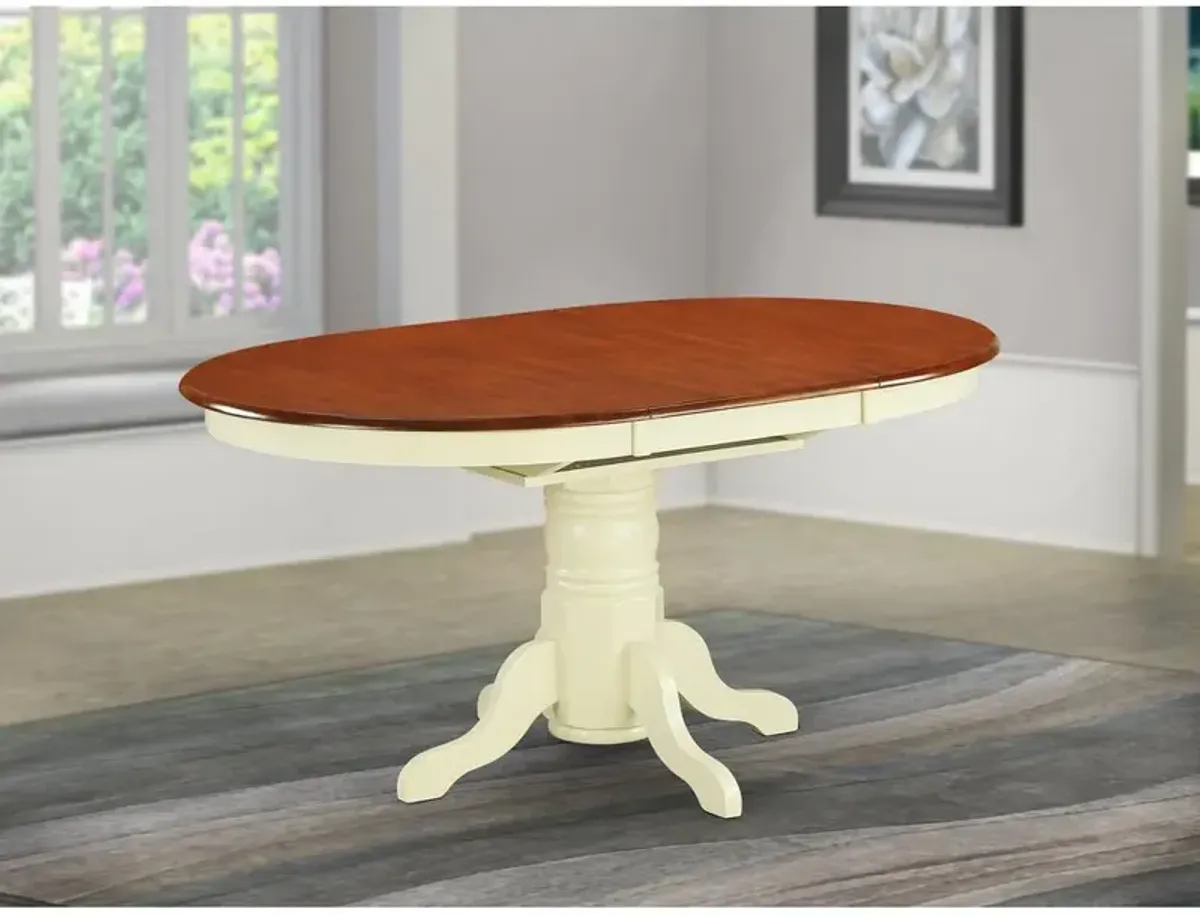 Avon Oval Table With 18" Butterfly leaf - Buttermilk and cherry Finish