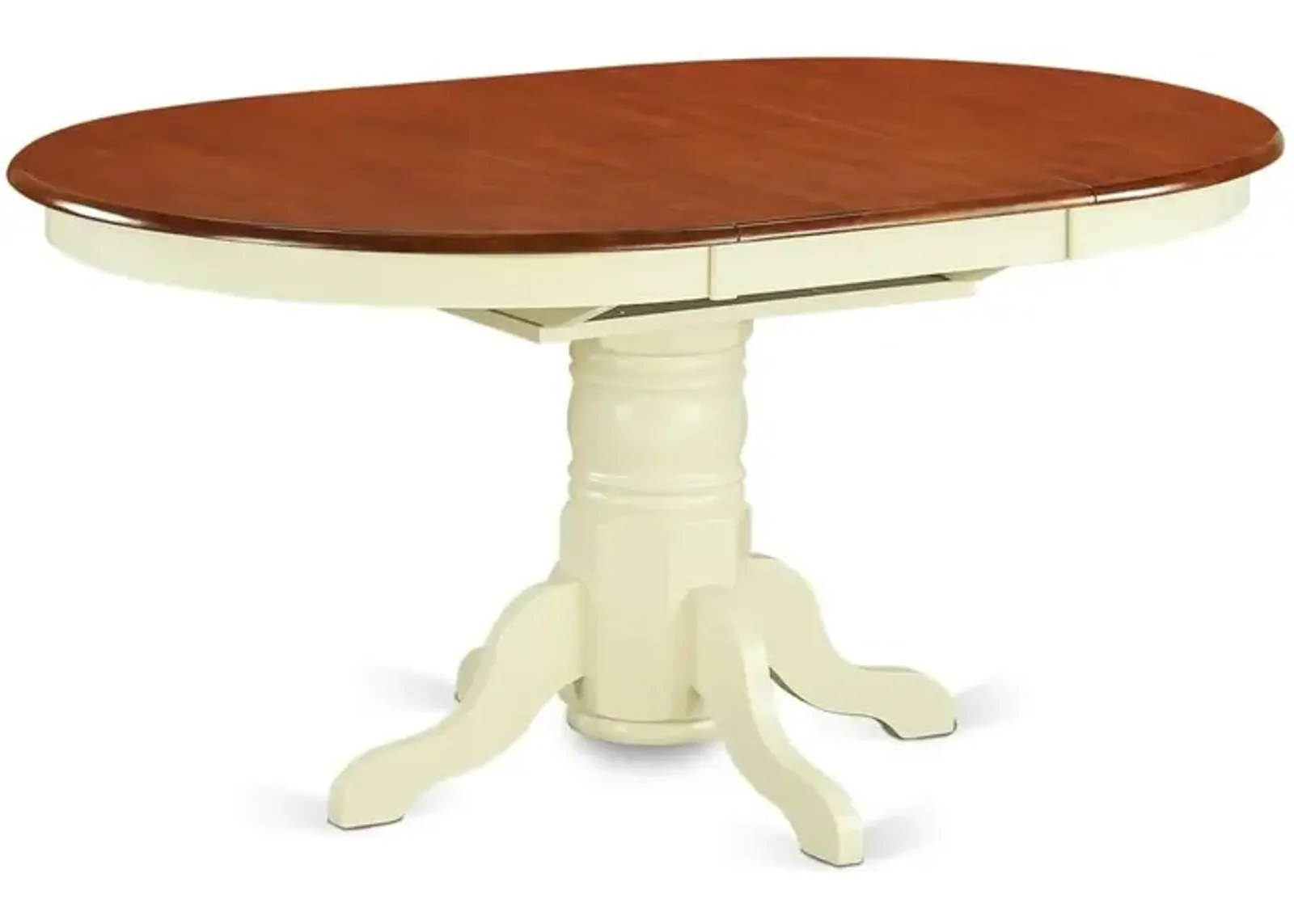 Avon Oval Table With 18" Butterfly leaf - Buttermilk and cherry Finish