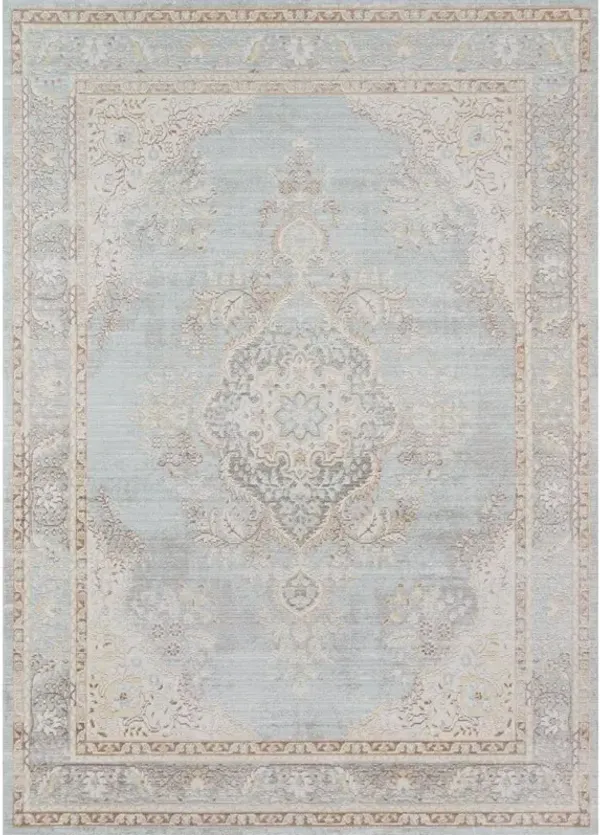 Momeni Traditional Rectangle Area Rug, Blue, 4' X 6'