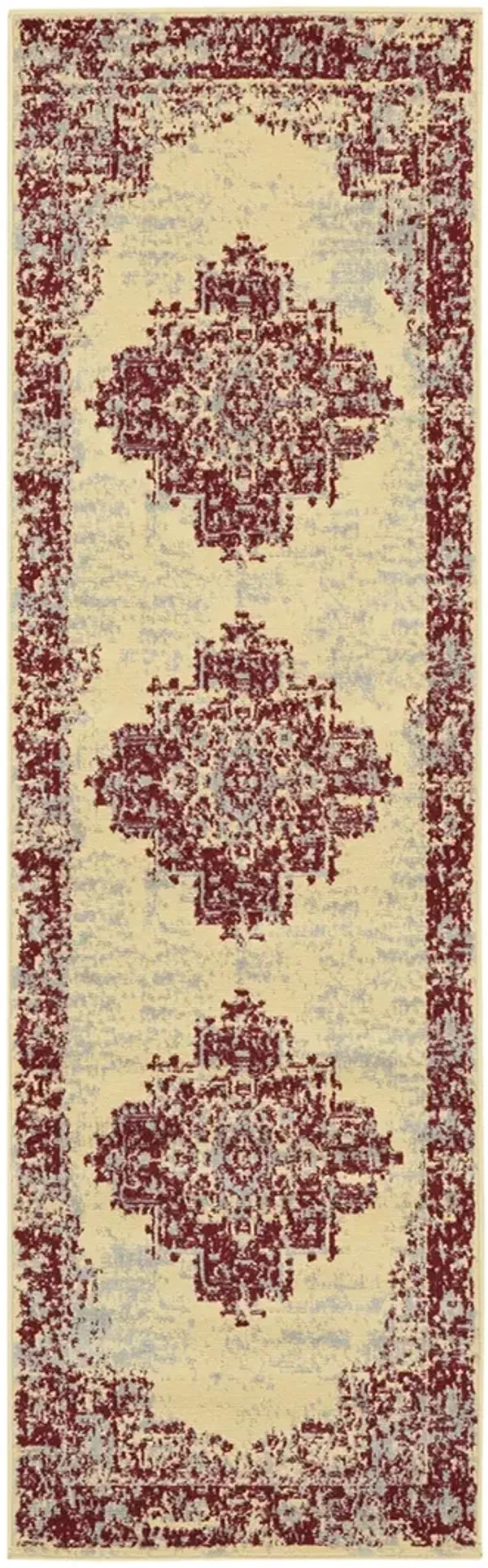 Grafix GRF14 Cream/Red 2' x 4' Rug