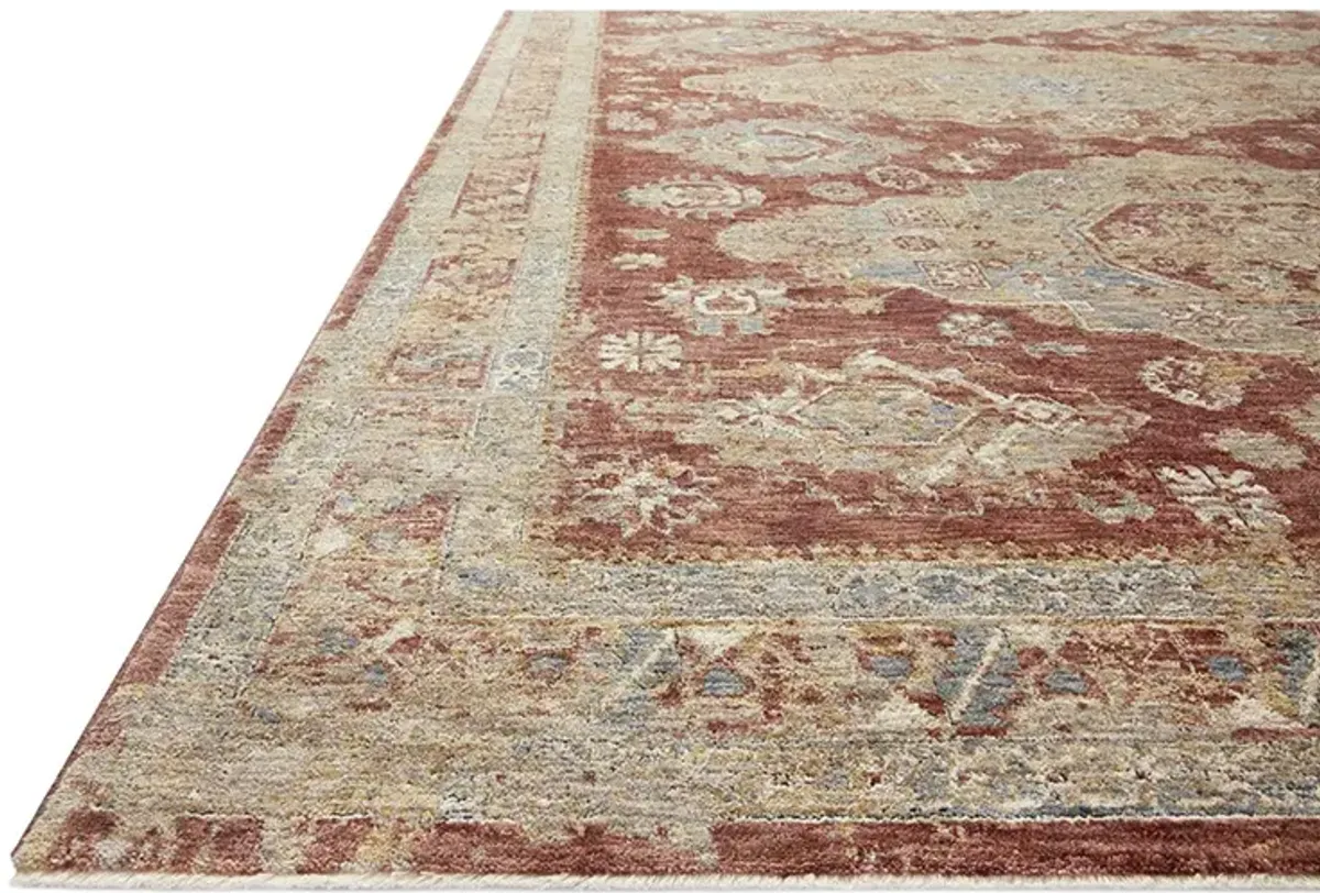 Gaia GAA02 Gold/Brick 5' x 7'8" Rug