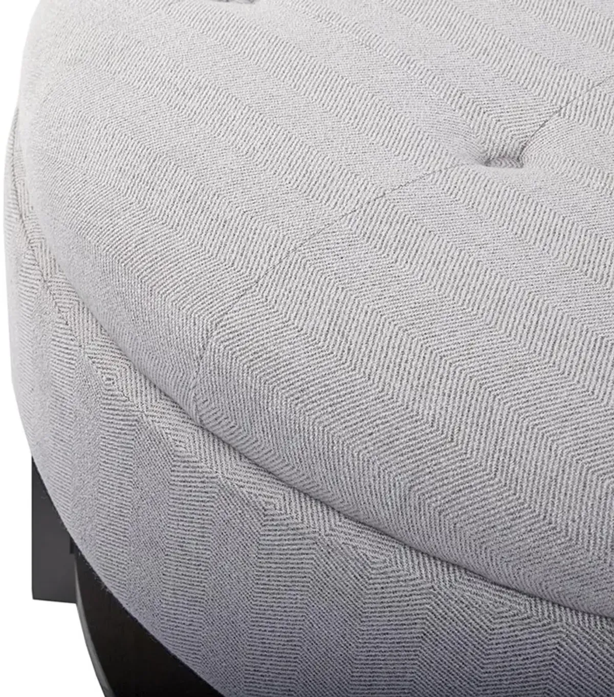 Belen Kox Round Storage Ottoman with Tufted Top, Belen Kox