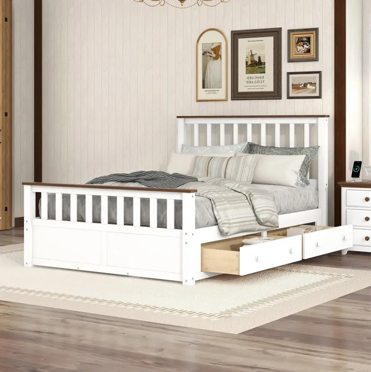 Merax Platform Bed with 2 Drawers