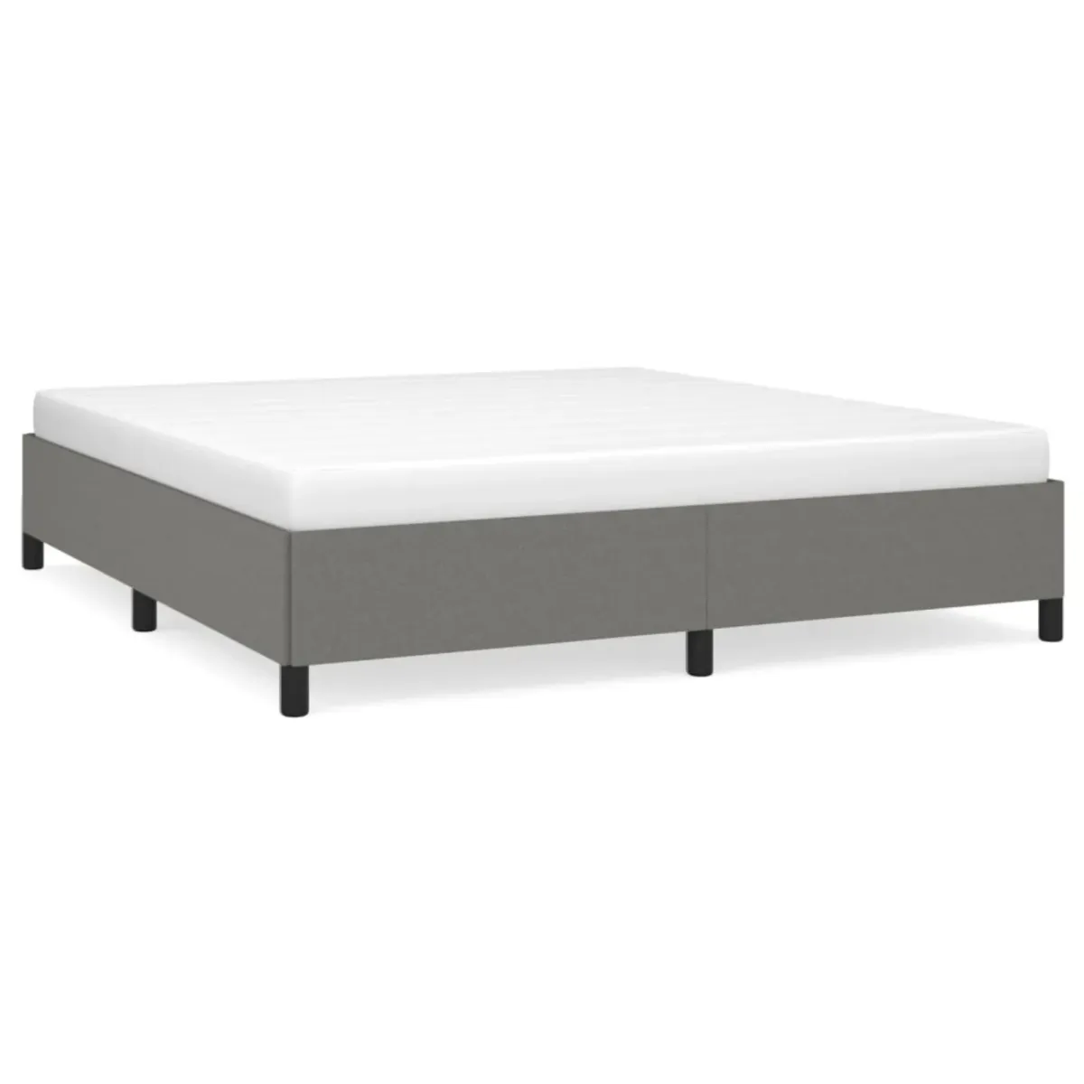 vidaXL Bed Frame Dark Gray 72"x83.9" California King Fabric