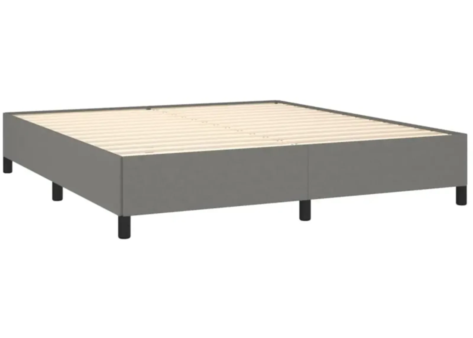 vidaXL Bed Frame Dark Gray 72"x83.9" California King Fabric