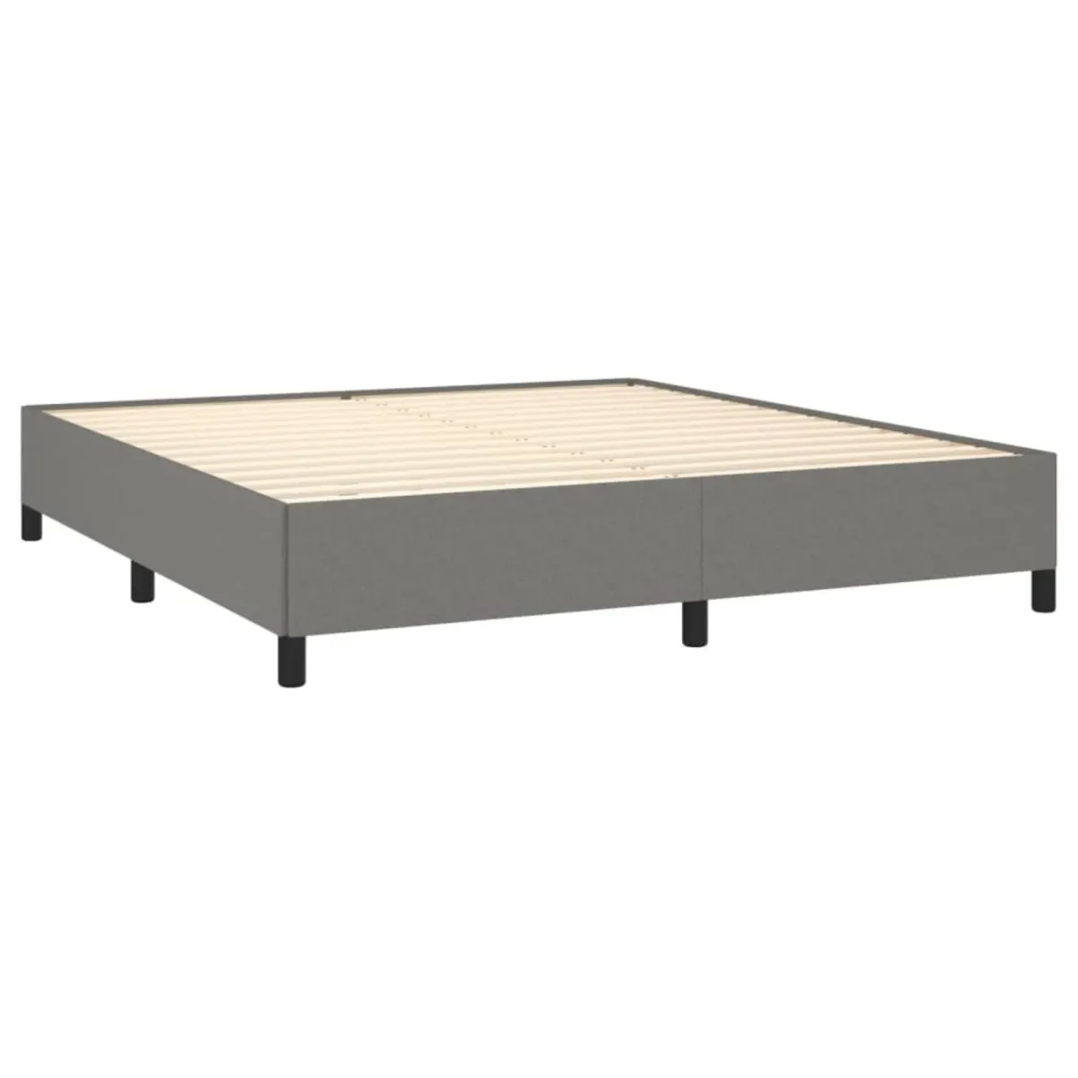 vidaXL Bed Frame Dark Gray 72"x83.9" California King Fabric