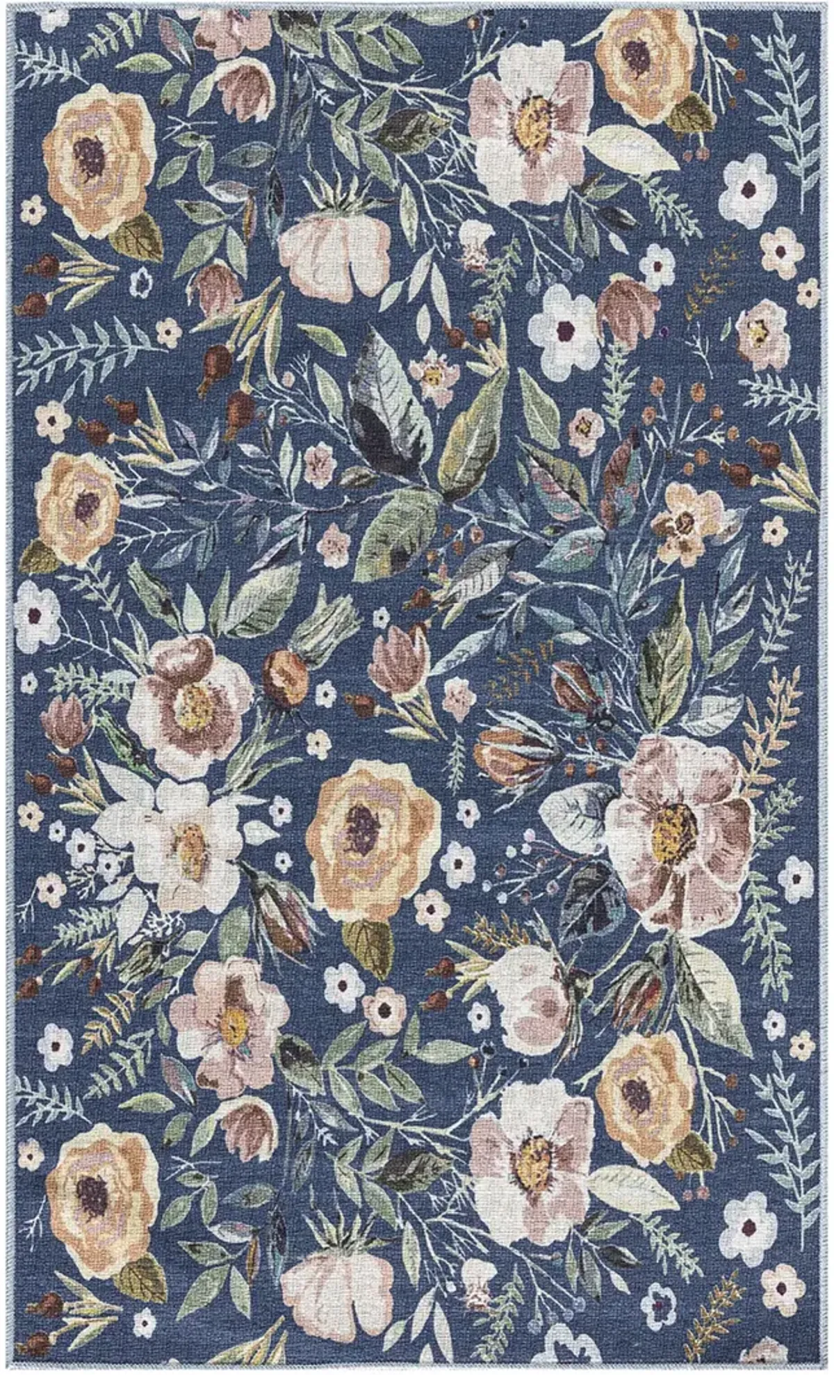 Nourison Washables NWB01 Navy/Multicolor 4' x 6' Rug