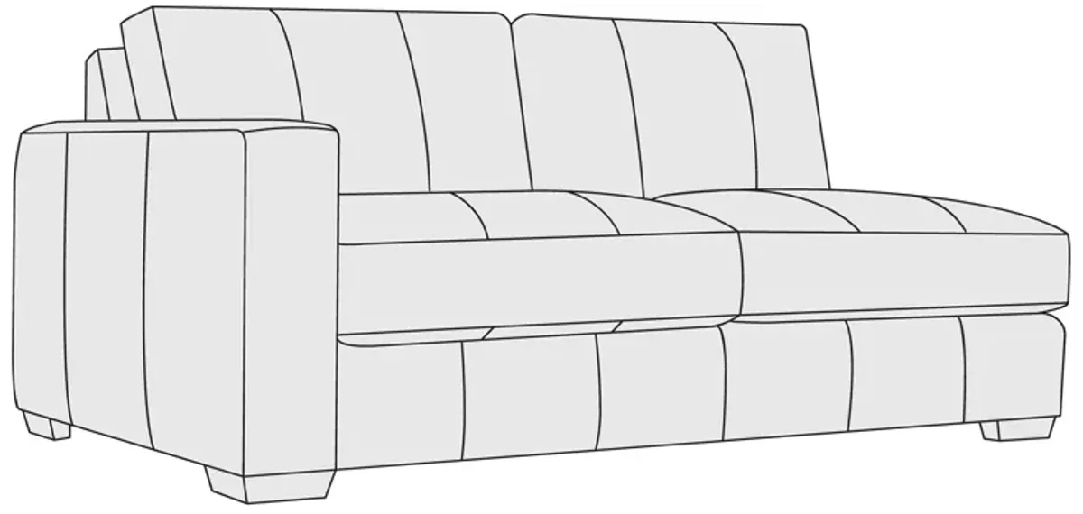 Dawkins Leather Left Arm Loveseat