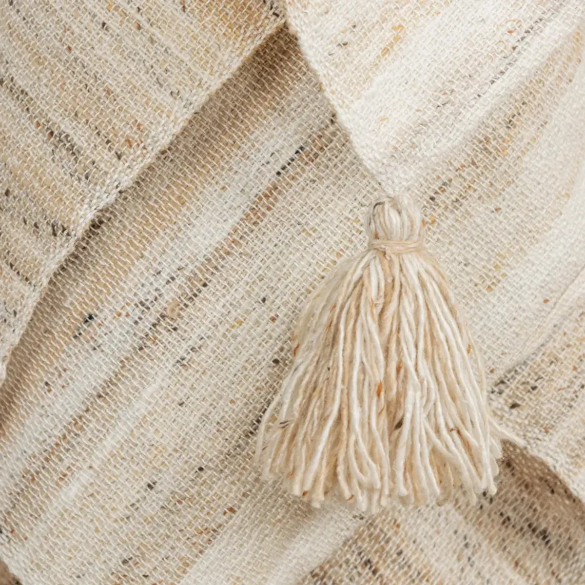 Beige 50" x 60" Throw Blanket