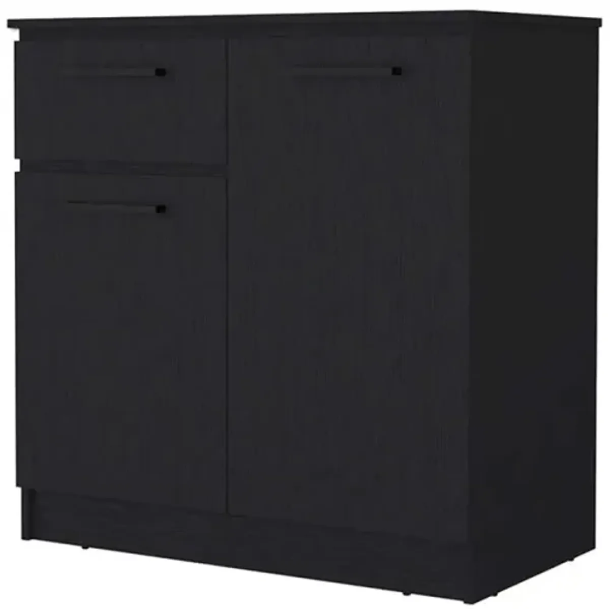 Loonam 2-Door 1-Drawer Dresser Black