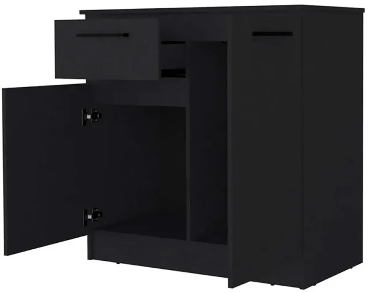 Loonam 2-Door 1-Drawer Dresser Black