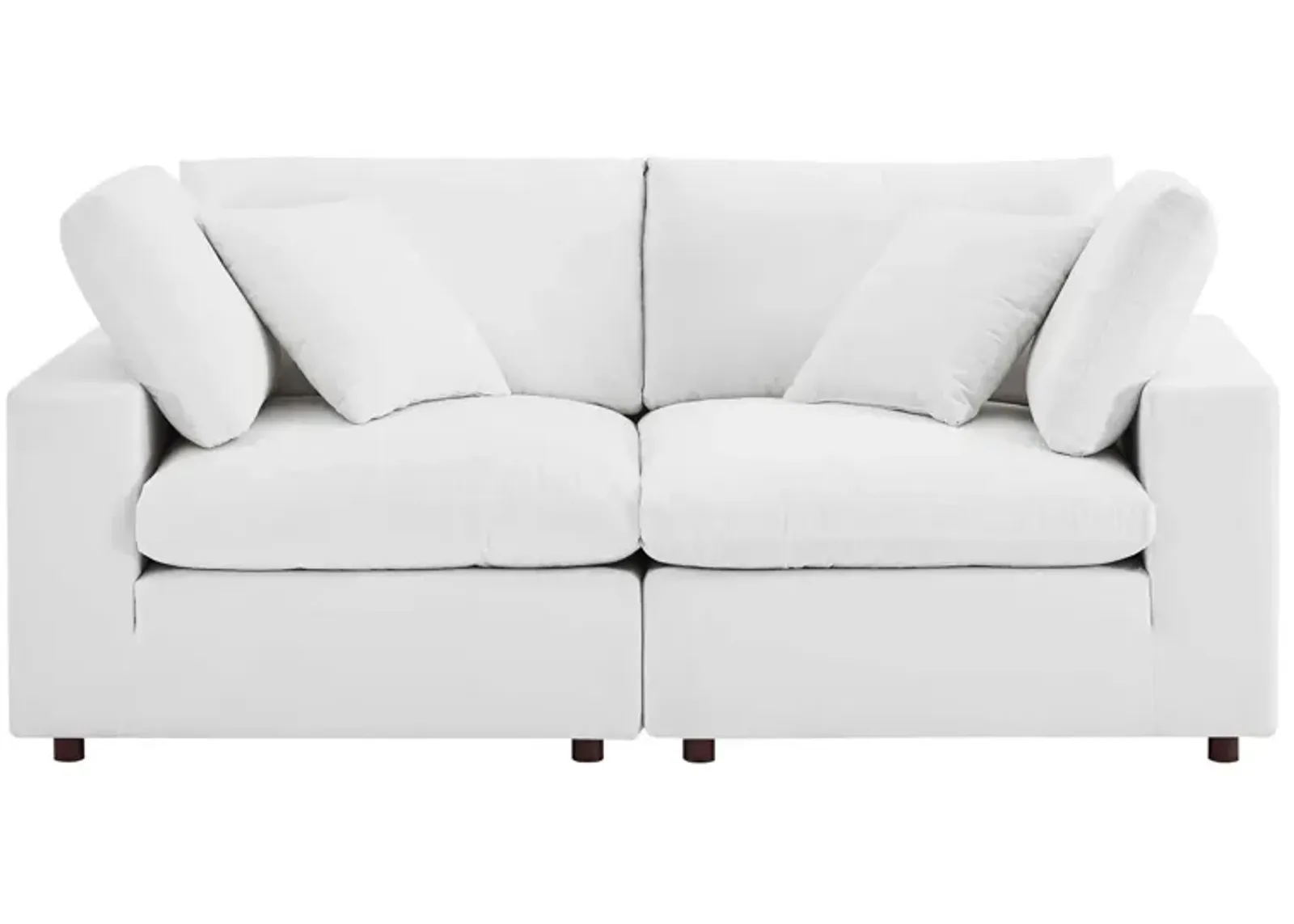 Commix Down Filled Overstuffed Performance Velvet Loveseat