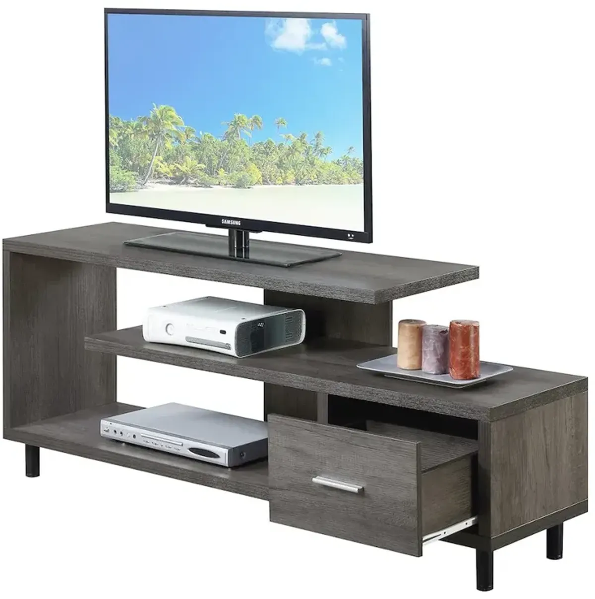 Convience Concept, Inc. Seal II 1 Drawer TV Stand with Shelves for TVs up to 65 Inches