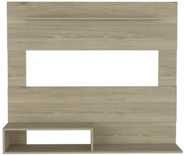 DEPOT E-SHOP Baden Floating Entertainment Center for TV´s up 55", Space For TV, One Superior Shelf, Two Shelves, Light Pine