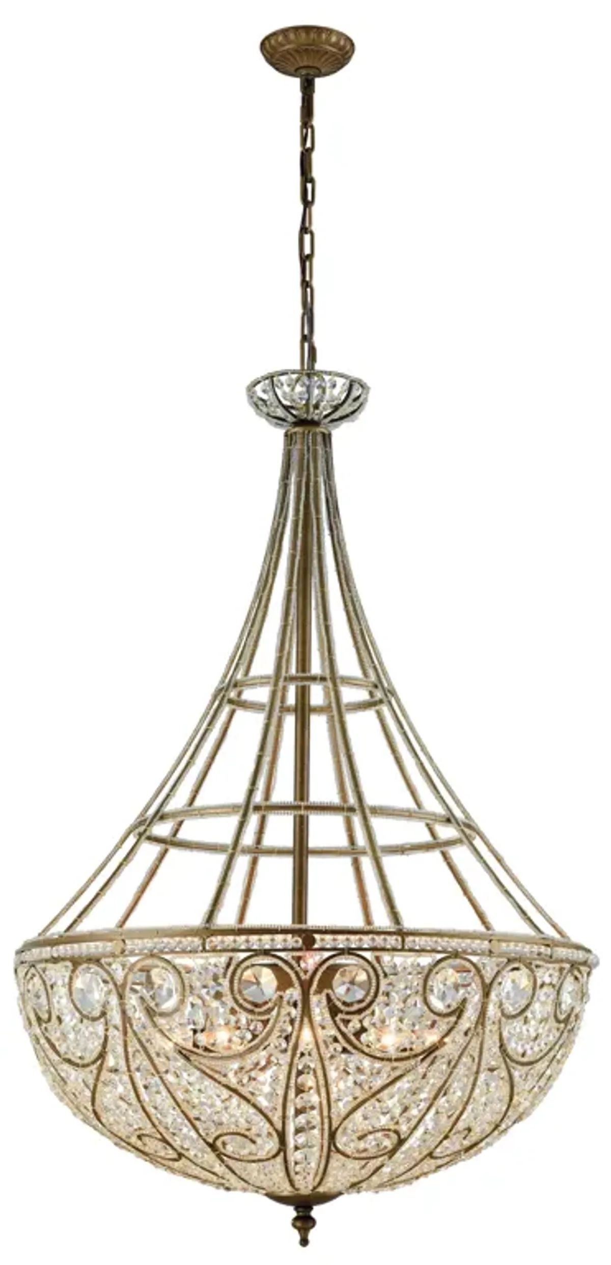 Elizabethan 28'' Wide 10-Light Chandelier