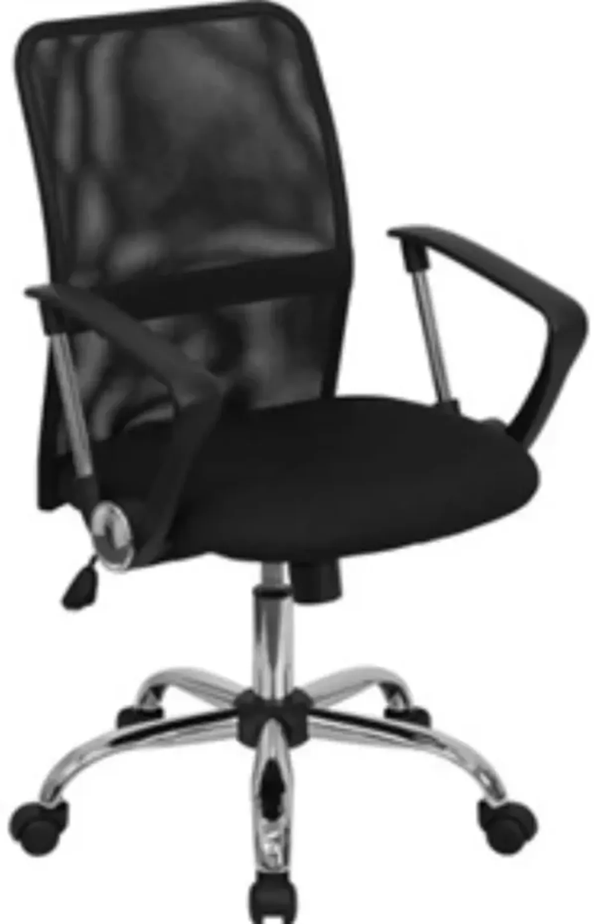 Hivvago Black Mid-Back Mesh Office Chair with Chrome Finished Base