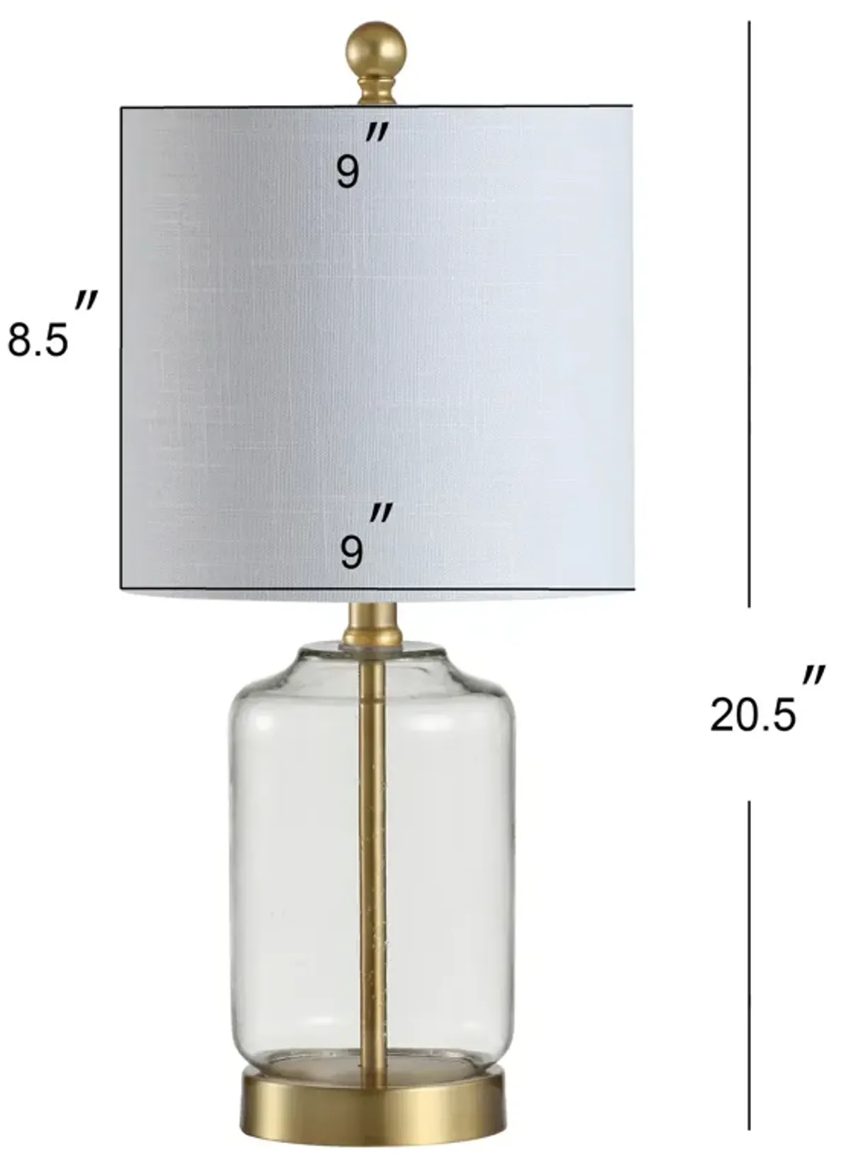 Duncan Glass/Metal LED Table Lamp