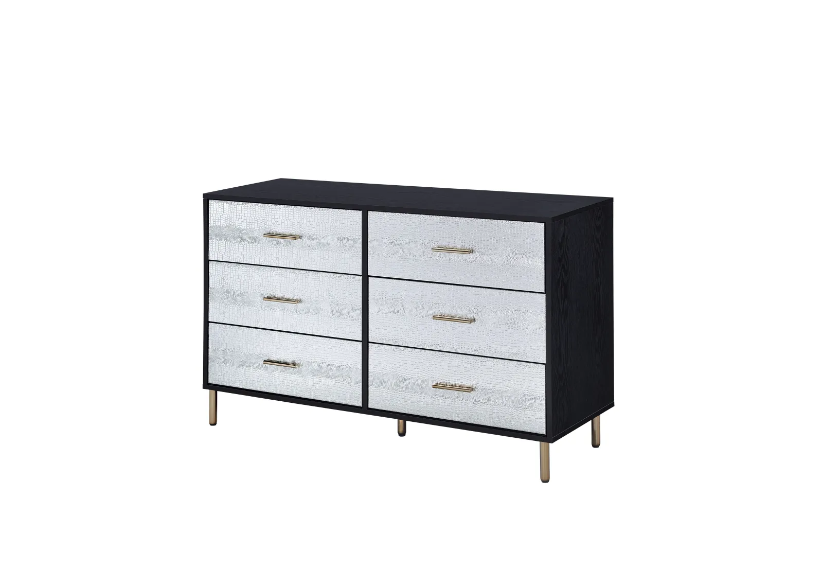 ACME Myles Dresser, Black, Silver & Gold Finish