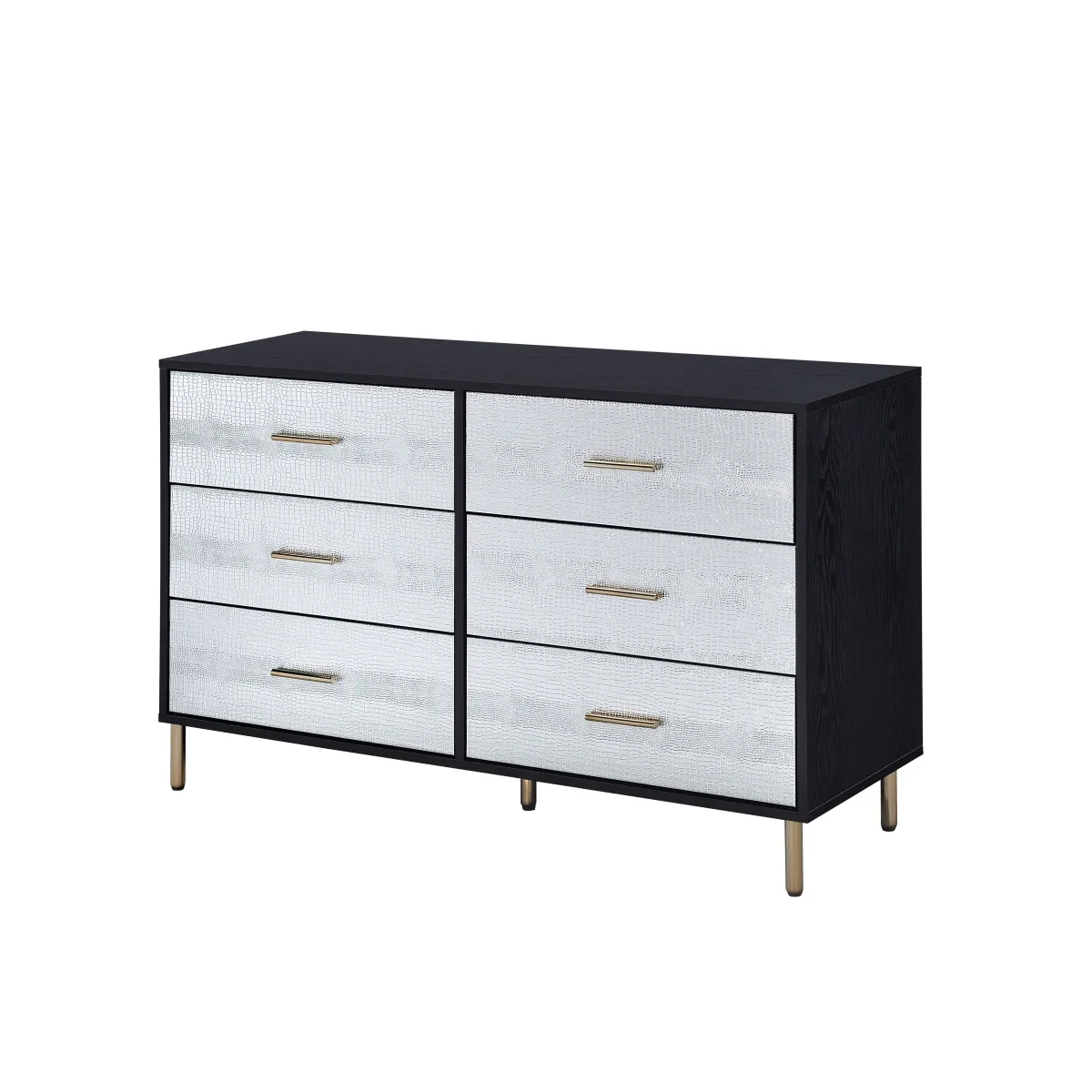 ACME Myles Dresser, Black, Silver & Gold Finish