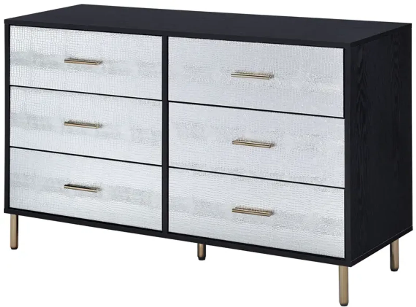 ACME Myles Dresser, Black, Silver & Gold Finish