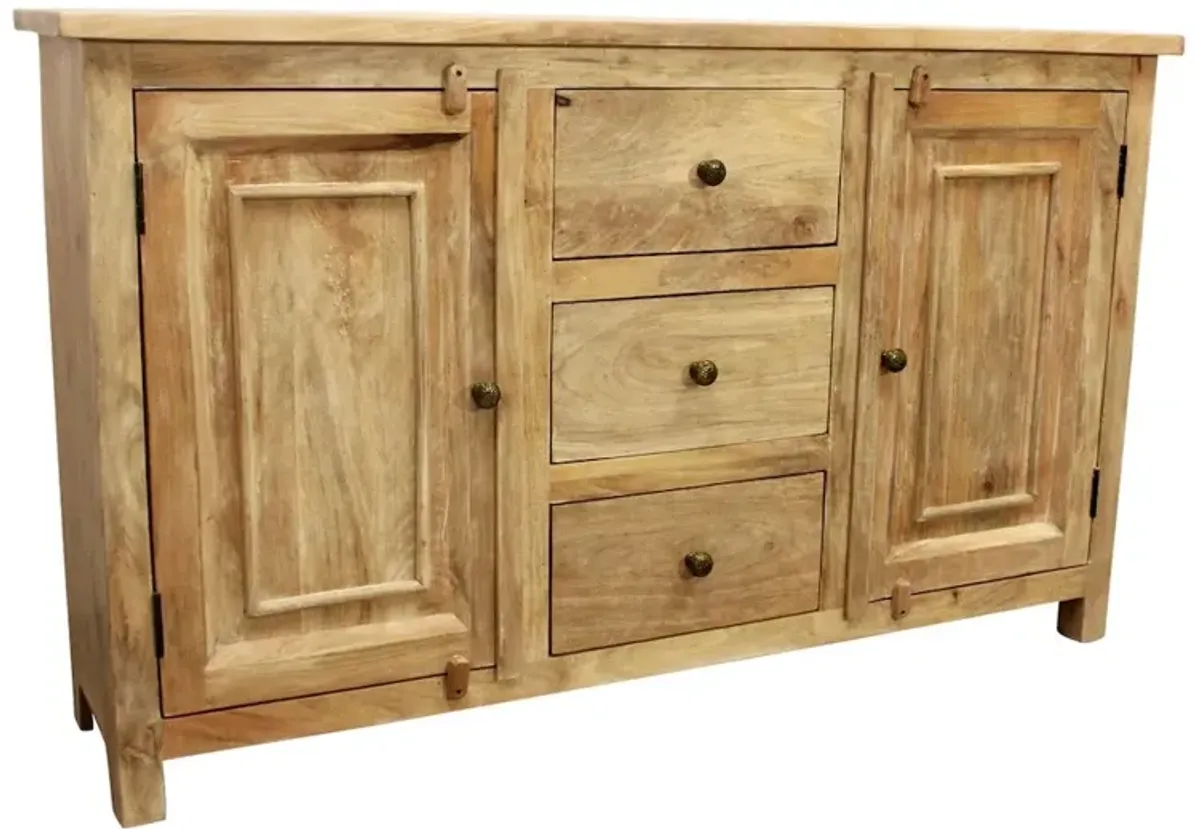 Alex Hamilton Bayside 60 3-Drawer 3-Door Sideboard in Natural Finish