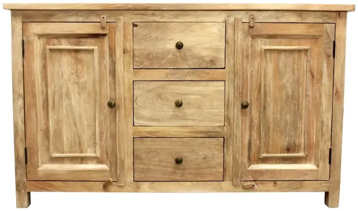 Alex Hamilton Bayside 60 3-Drawer 3-Door Sideboard in Natural Finish