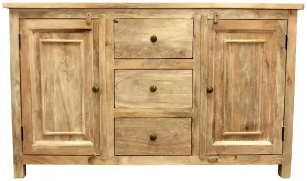 Alex Hamilton Bayside 60 3-Drawer 3-Door Sideboard in Natural Finish