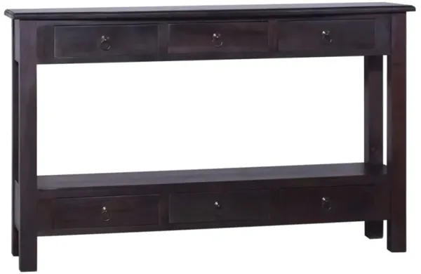 vidaXL Console Table Light Black Coffee 47.2"x11.8"x29.5" Solid Mahogany Wood