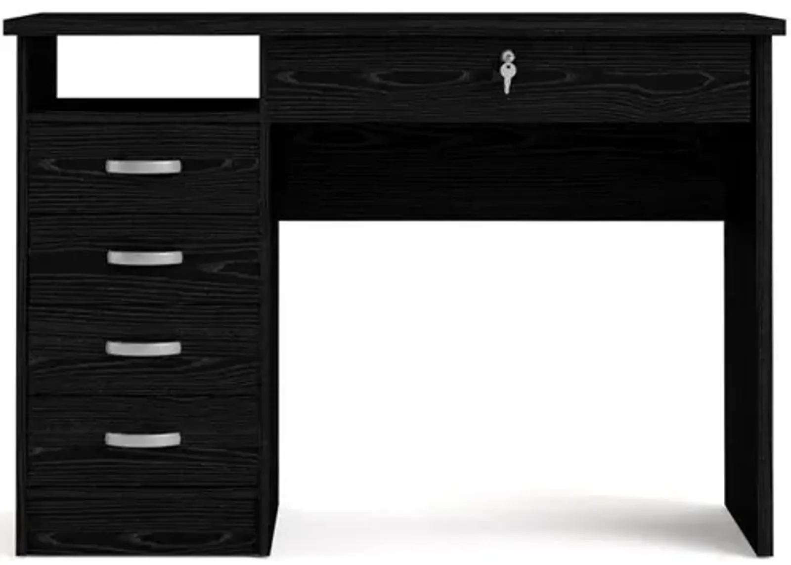 Tvilum Desk with 5 Drawers Black Woodgrain