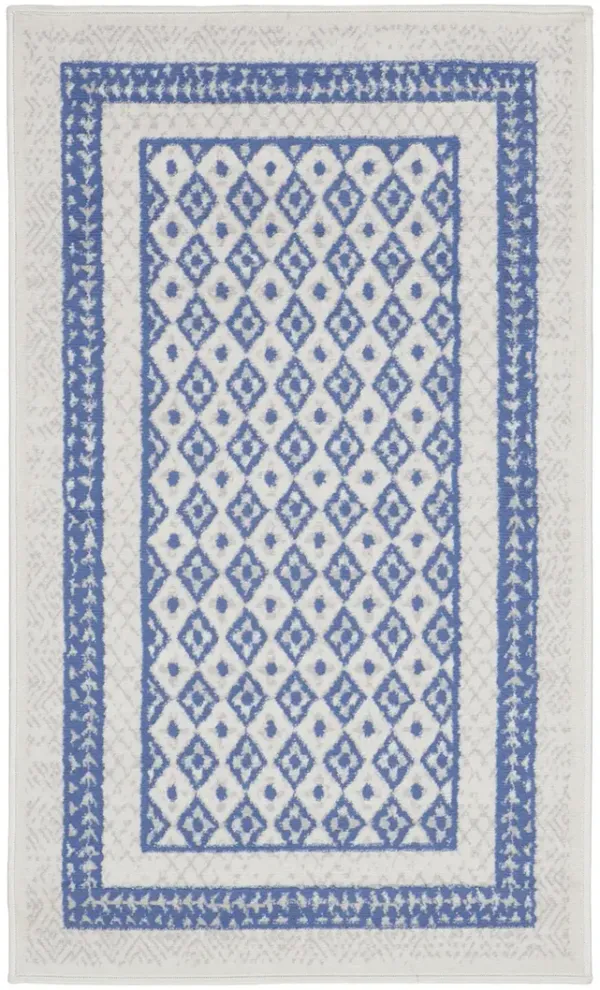 Whimsicle WHS13 Ivory/Blue 3' x 5' Rug
