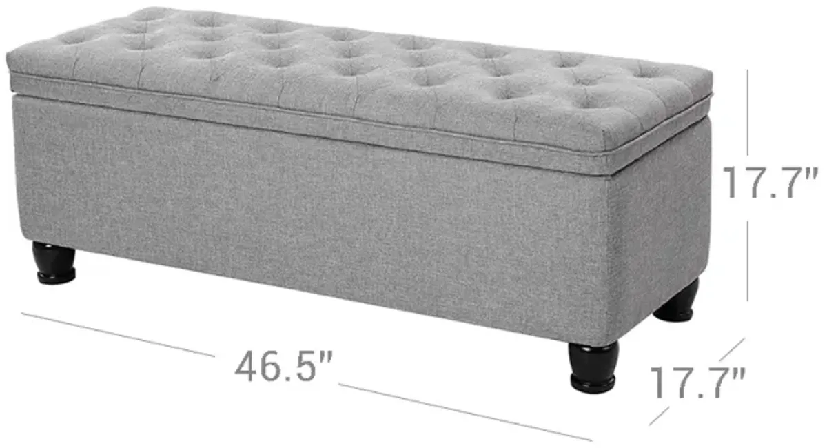 Elegant Storage Ottoman - Versatile Footstool with Hidden Storage