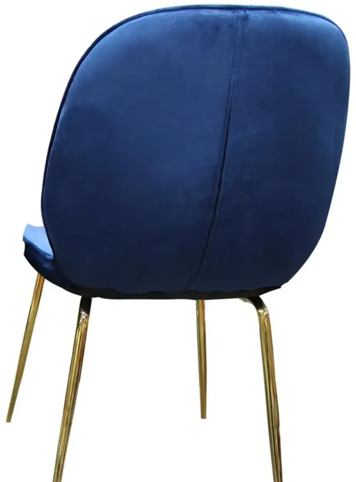 Best Master Mid-Century Velvet Upholstered Dining Side Chair in Blue (Set of 2)